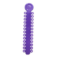 Elastic ligatures on a module, 26 rings, Purple